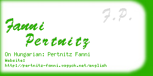 fanni pertnitz business card